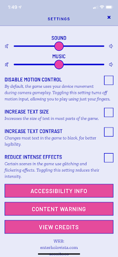 A visual representation of the in-game settings, and the impact of turning on increased contrast. You can see the text color has changed to black for most text.